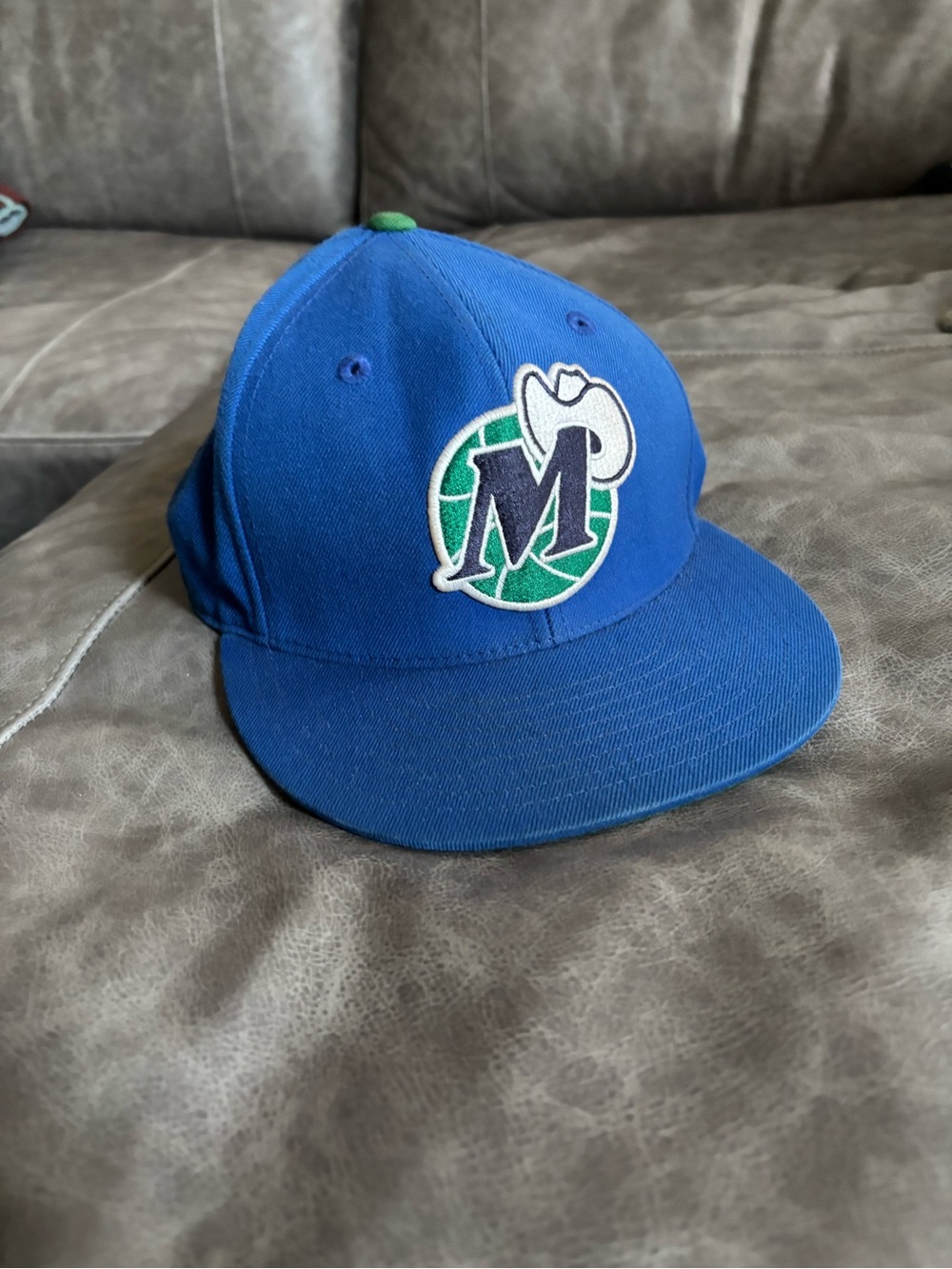 Mitchell & Ness Royal Blue Kids Cap with Green and White Logo